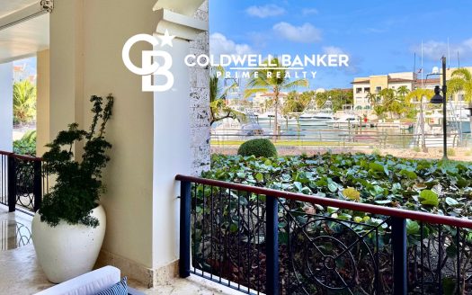 Marina Front Ground Floor 2-Bedroom Condo in Cap Cana Moments from the Beach
